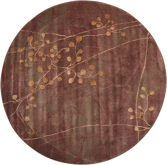 Nourison Somerset 5'6" x Round Multicolor Rustic Indoor Rug