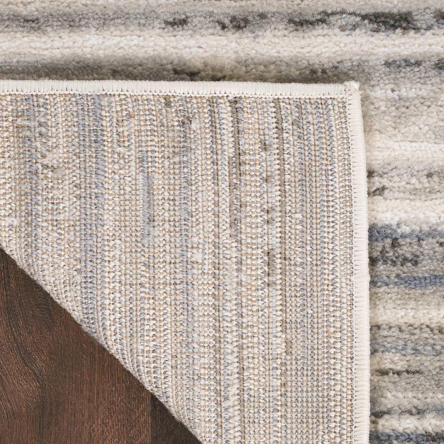 Nourison Serenity Home 9' x 12' Ivory Grey Blue Modern Indoor Rug