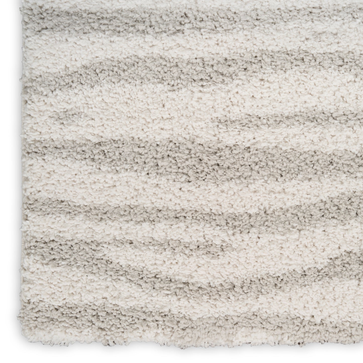 Nourison Modern Shag 5'3" x 7' Ivory Grey Modern Indoor Rug