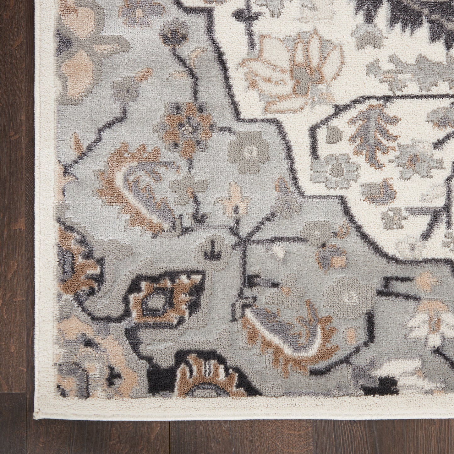 Nourison Elation 2' x 3' Ivory Grey Transitional Indoor Rug