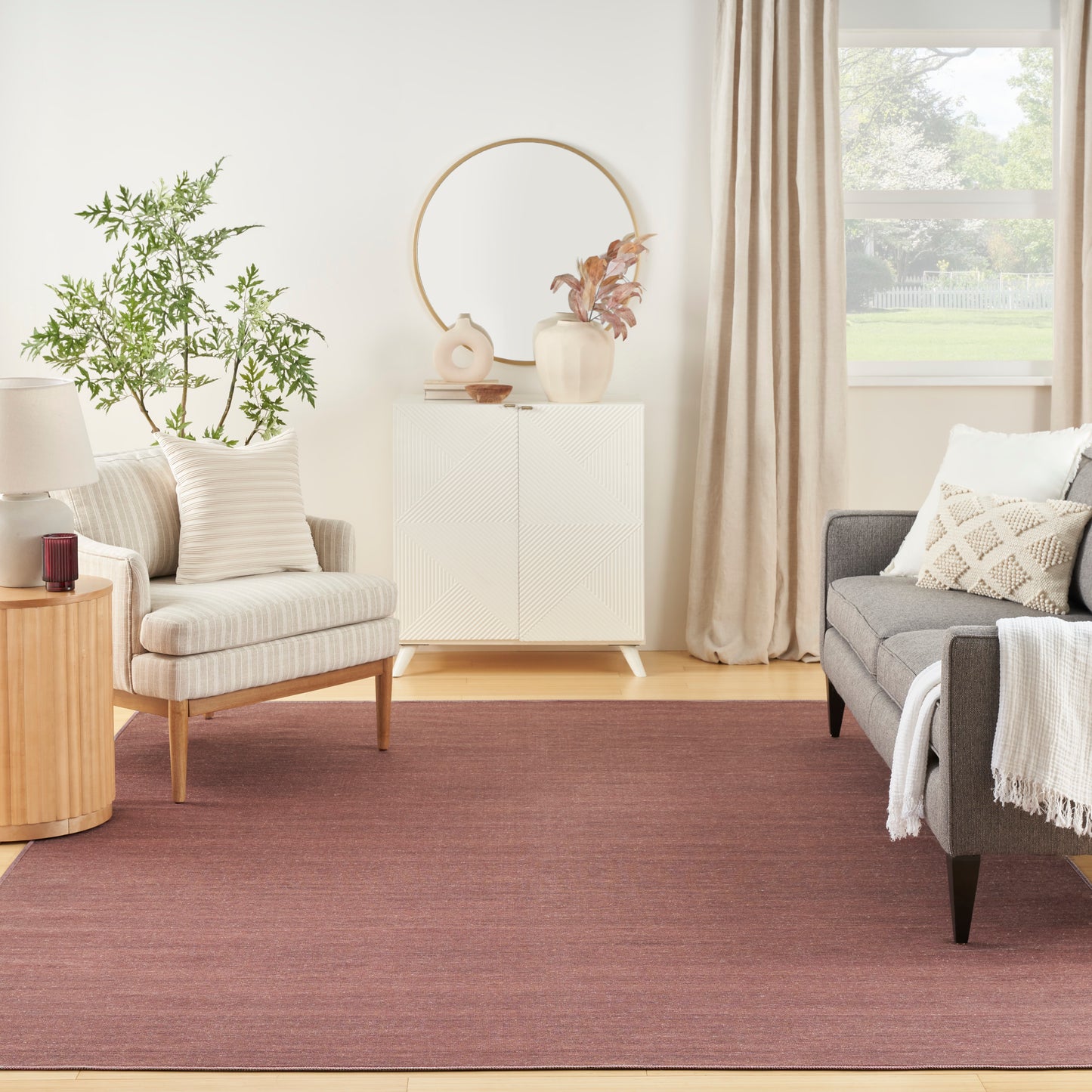 Nourison Washable Essentials 7'10" x 9'10" Mocha Modern Indoor Rug