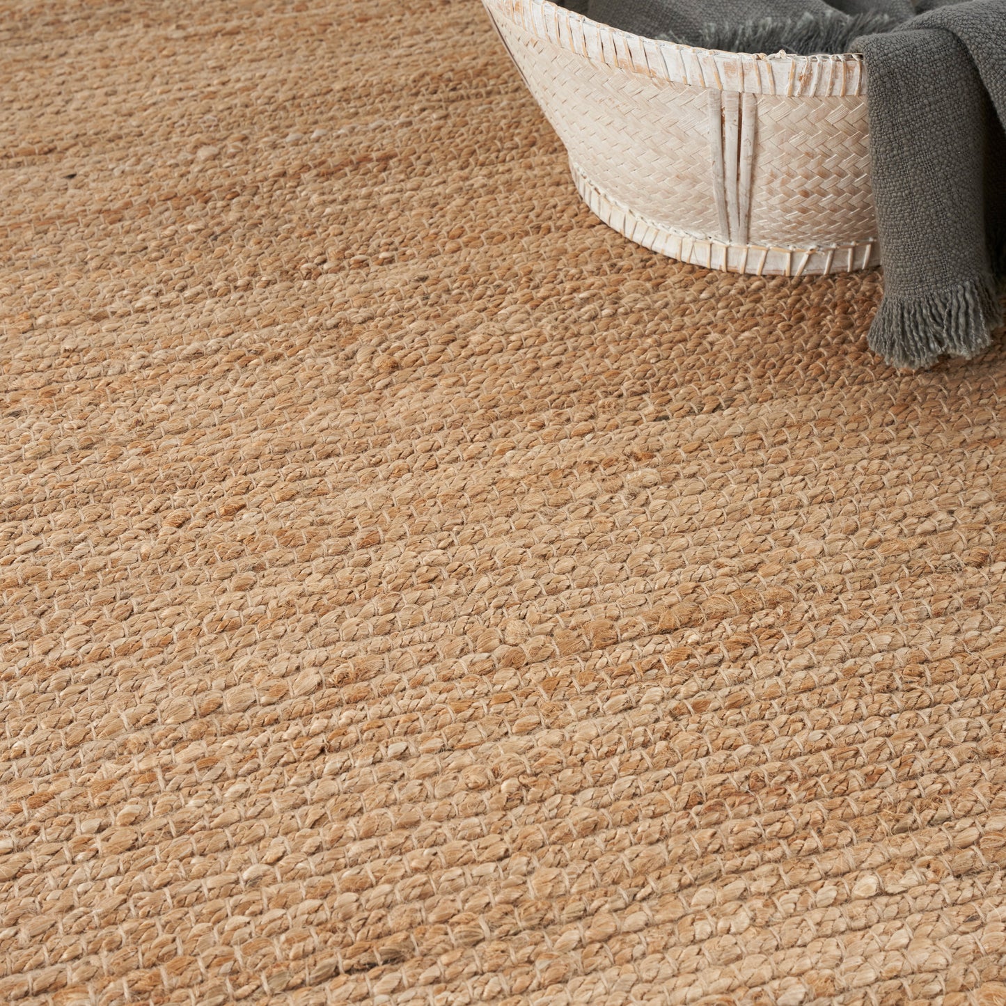 Nourison Natural Jute 5' x 7' Natural Farmhouse Indoor Rug
