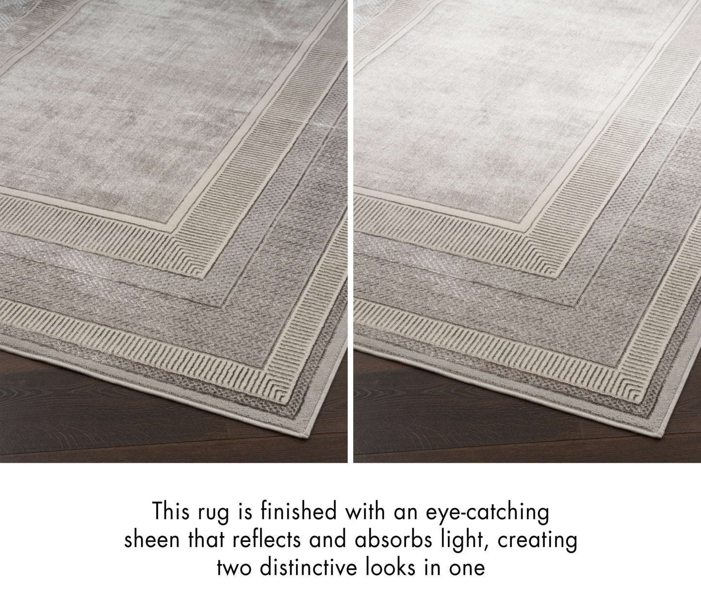 Nourison Glitz 3'11" x 5'11" Silver Modern Indoor Rug