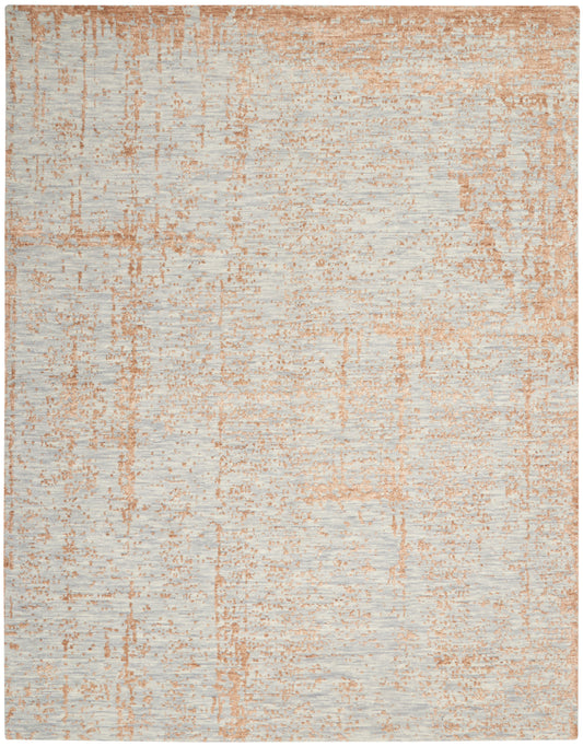Nourison Luna 7'9" x 9'9" Blue Mocha Modern Indoor Rug