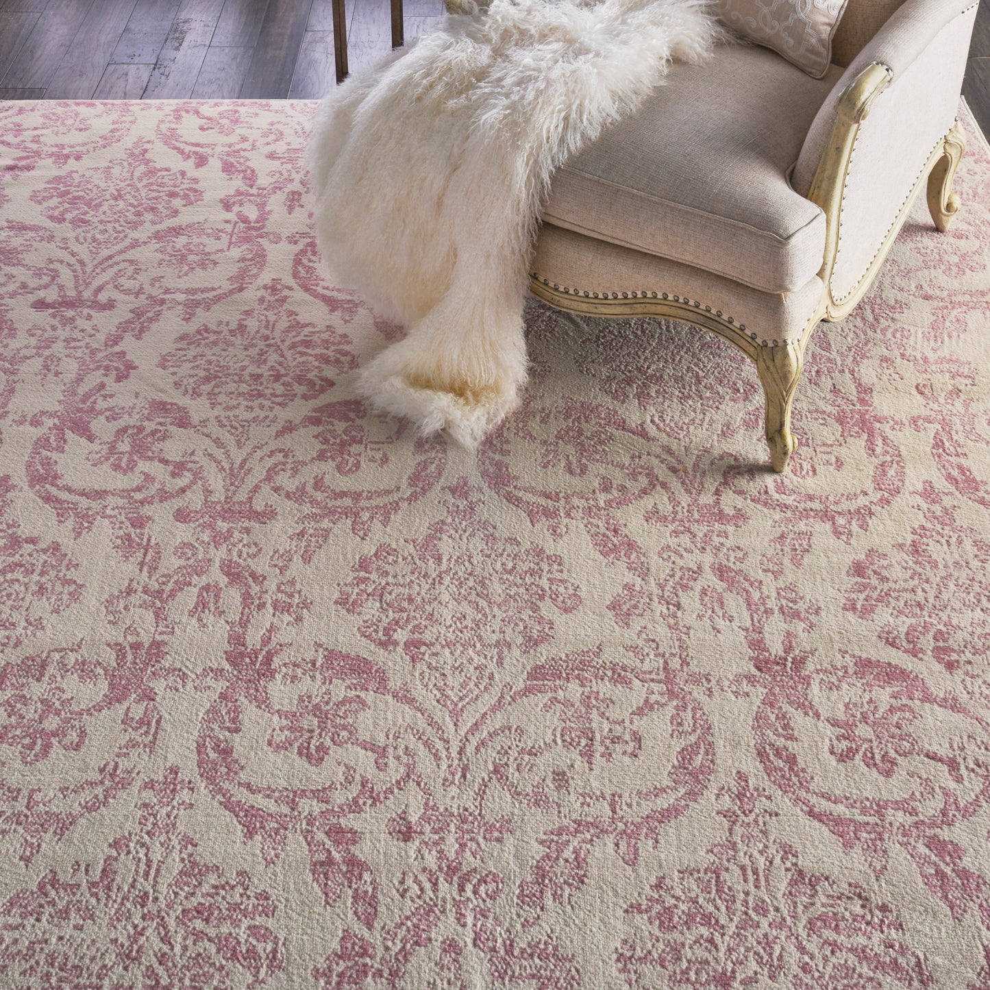 Nourison Jubilant 8'6" x 12' Ivory Pink Vintage Indoor Rug