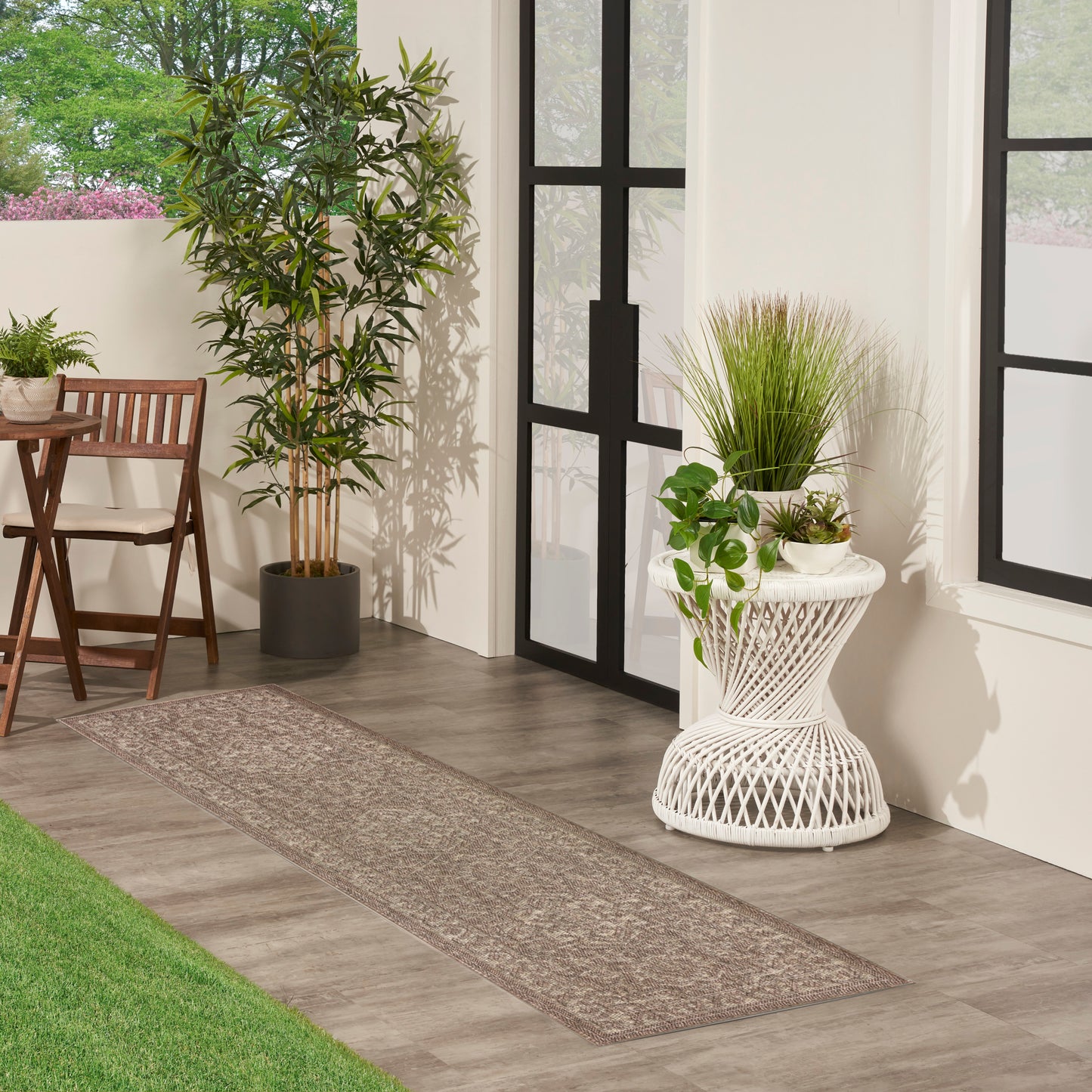 Nourison Tulum 2' x 6' Brown Outdoor Rug