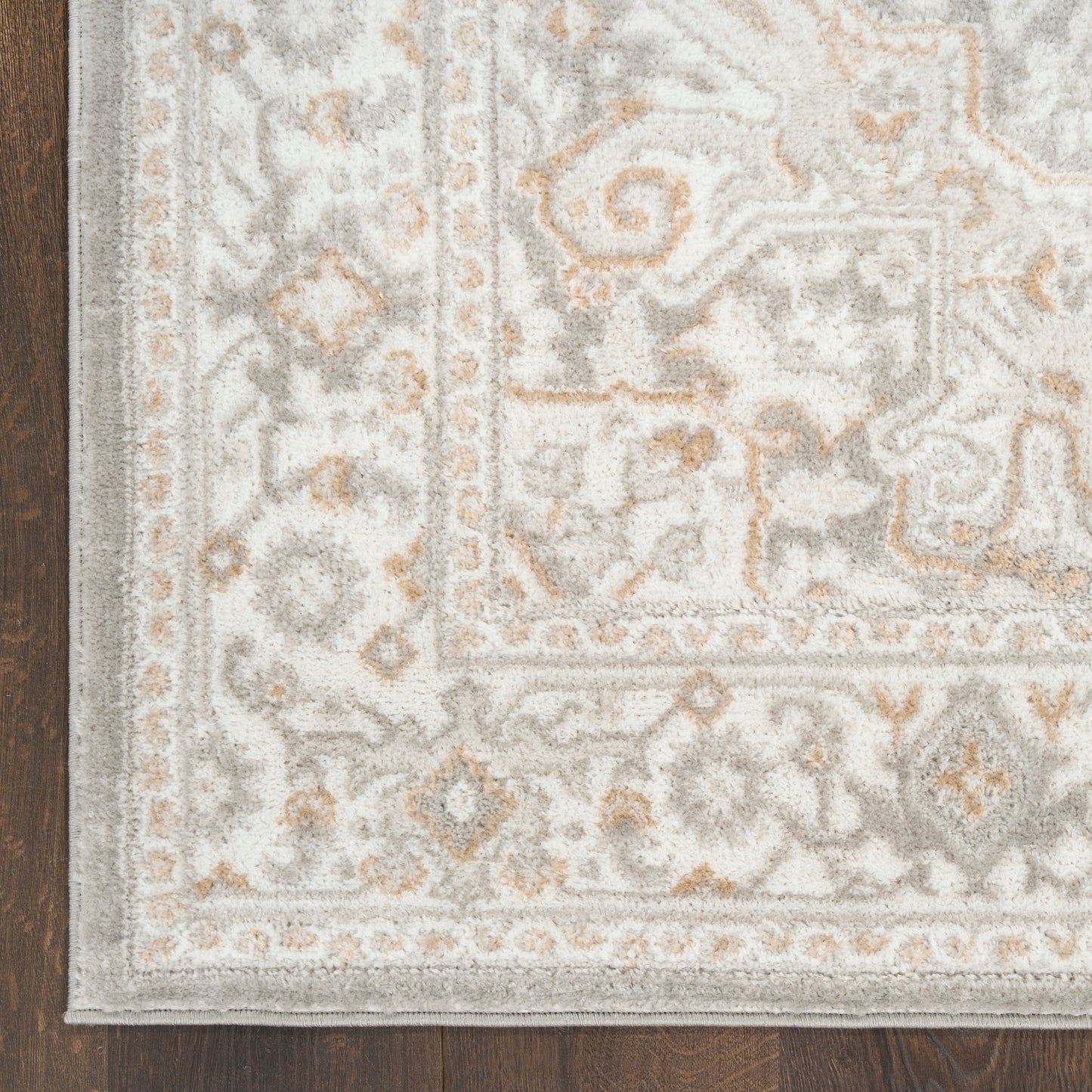 Nourison Dekor 7'10" x 9'10" Light Grey Vintage Indoor Rug