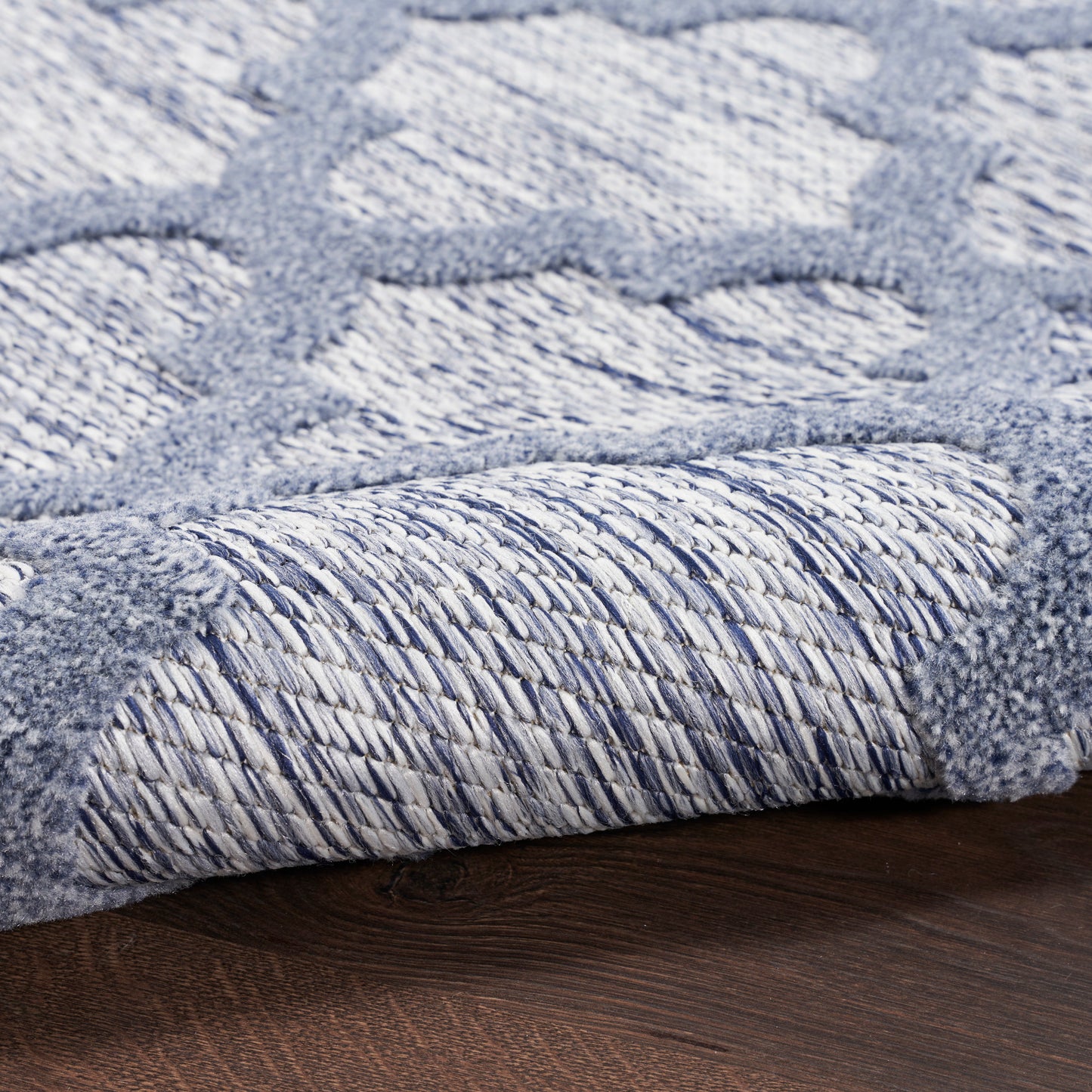 Nourison Easy Care 9' x 12' Denim Blue Modern Rug