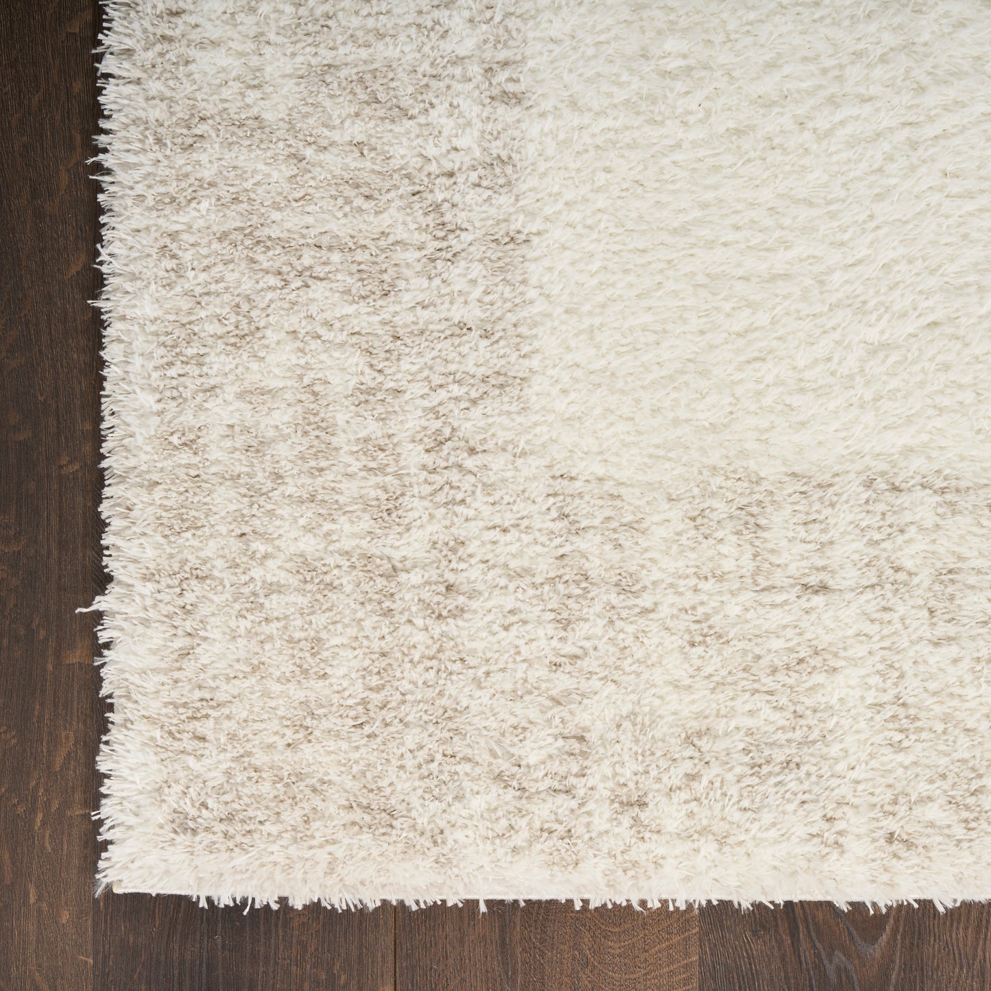 Nourison Pacific Shag 7'10" x 9'10" Ivory Beige Shag Indoor Rug