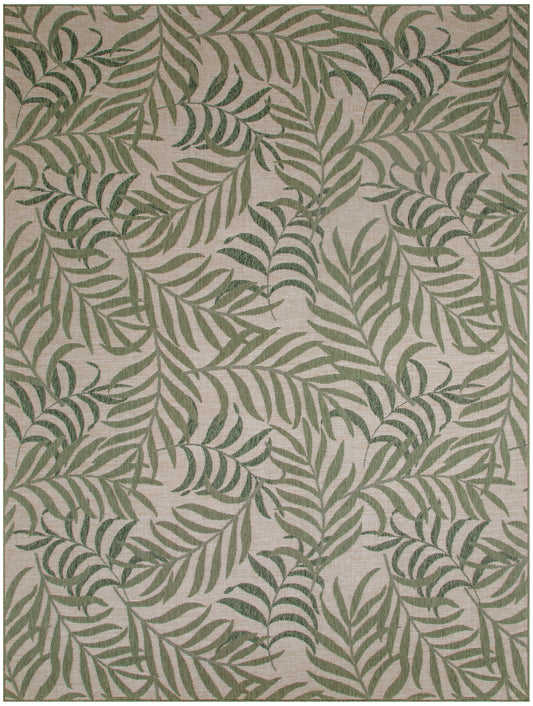 Nourison Garden Oasis 10' x 14' Ivory Green Tropical Rug