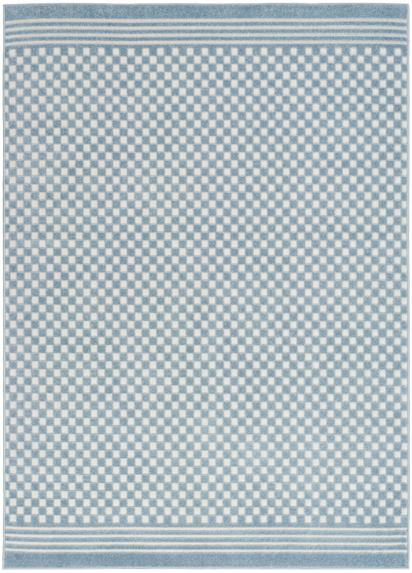 Nourison Care Free 5'3" x 7' Blue Modern Indoor Rug