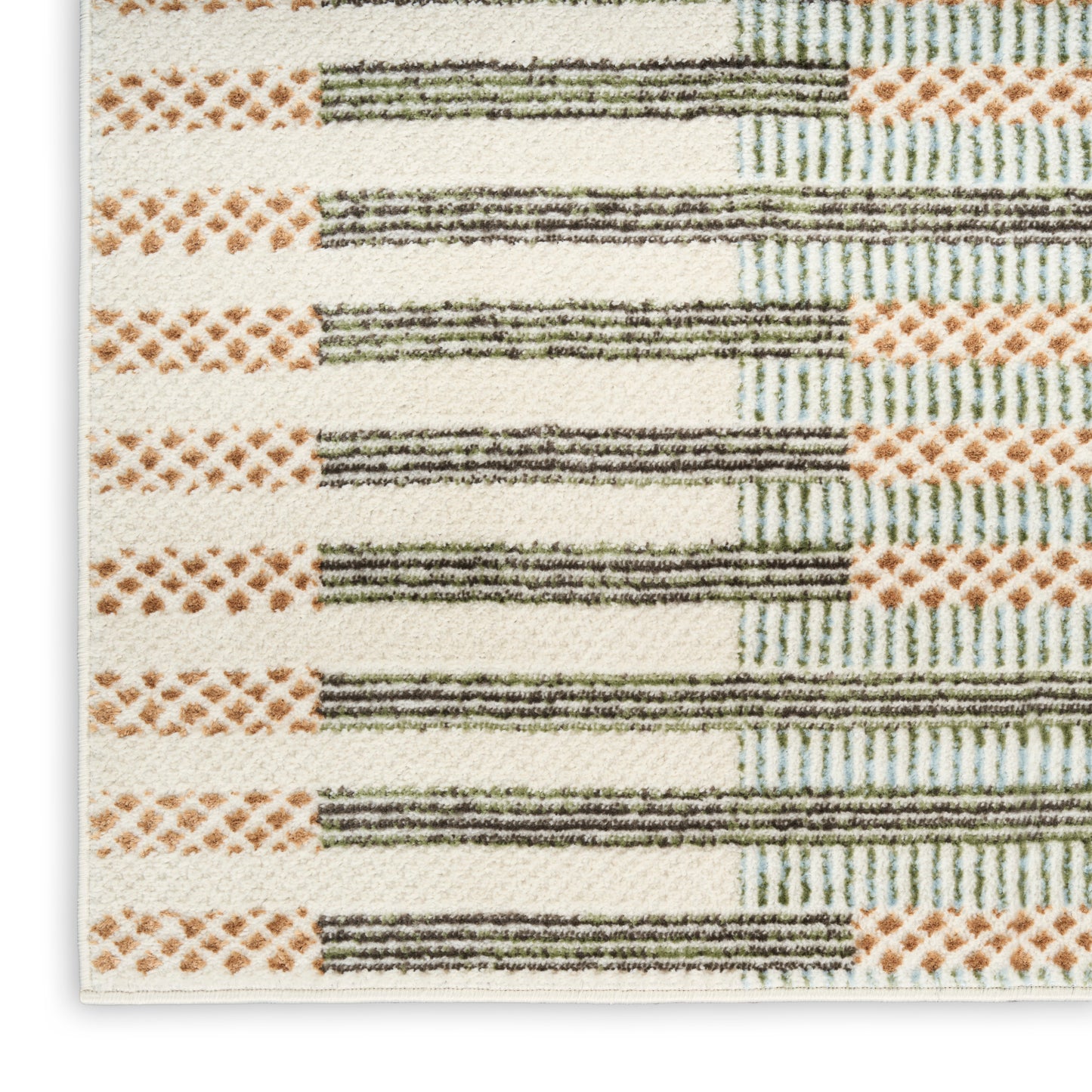 Nourison Nordic 5' x 7' Ivory Multicolor Modern Indoor Rug
