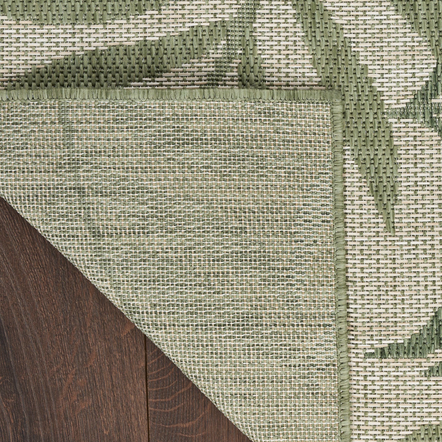 Nourison Garden Oasis 2' x 6' Ivory Green Tropical Rug