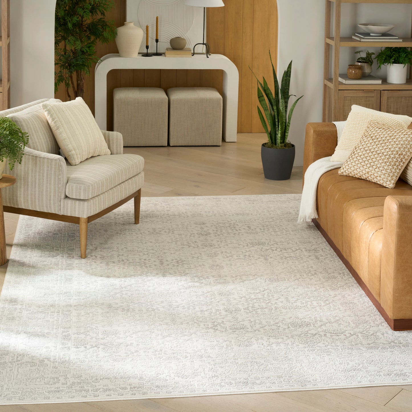 Nourison Grace 7'10" x 9'10" Grey Vintage Indoor Rug