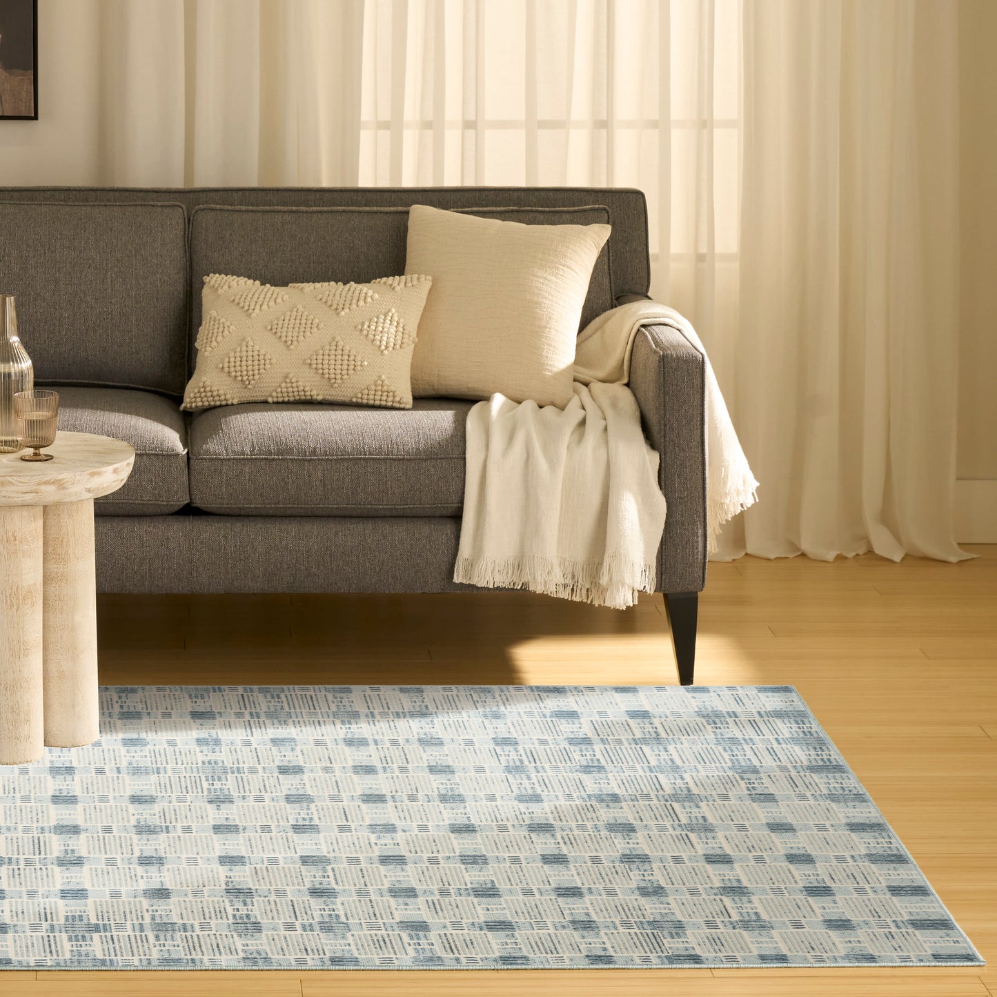Nourison Nordic 4' x 6' Blue Modern Indoor Rug