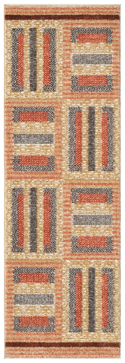 Nourison Nordic 2' x 6' Multicolor Modern Indoor Rug