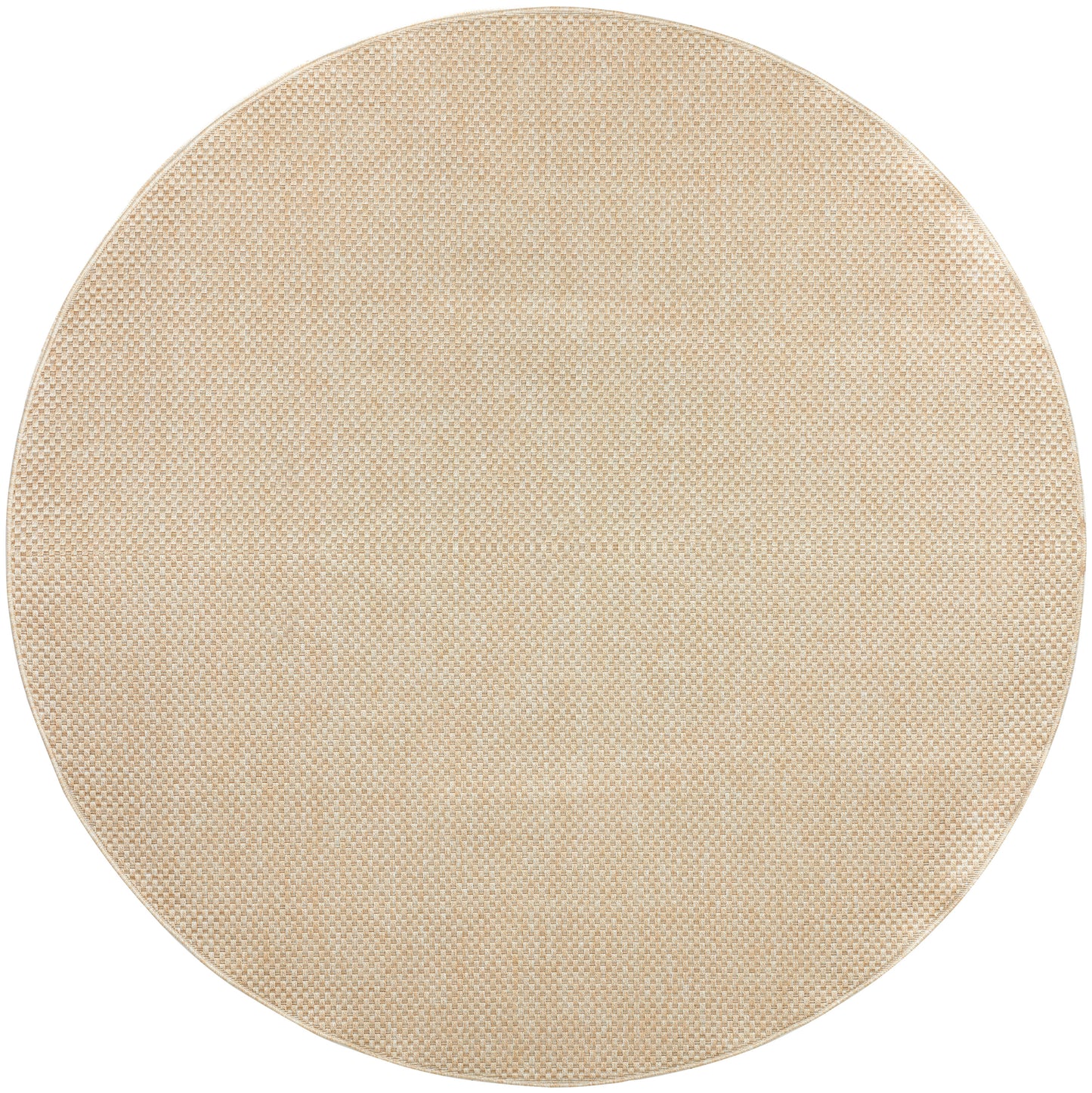 Nourison Tulum 8' x Round Cream Outdoor Rug