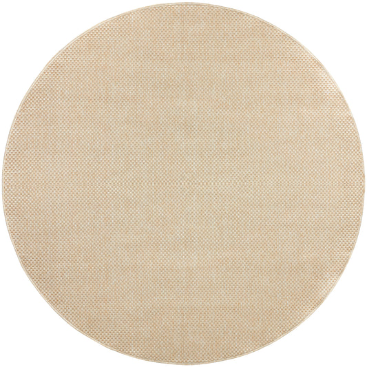 Nourison Tulum 8' x Round Cream Outdoor Rug