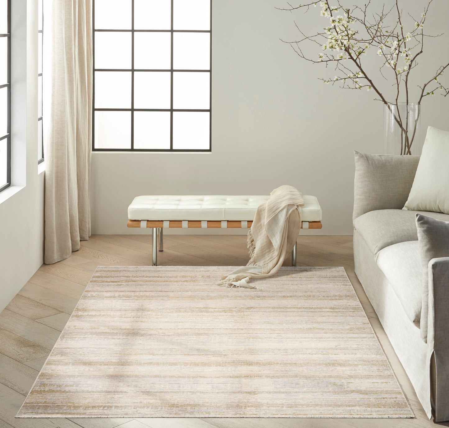 Calvin Klein CK089 Drift 9' x 12' Sand Modern Indoor Rug