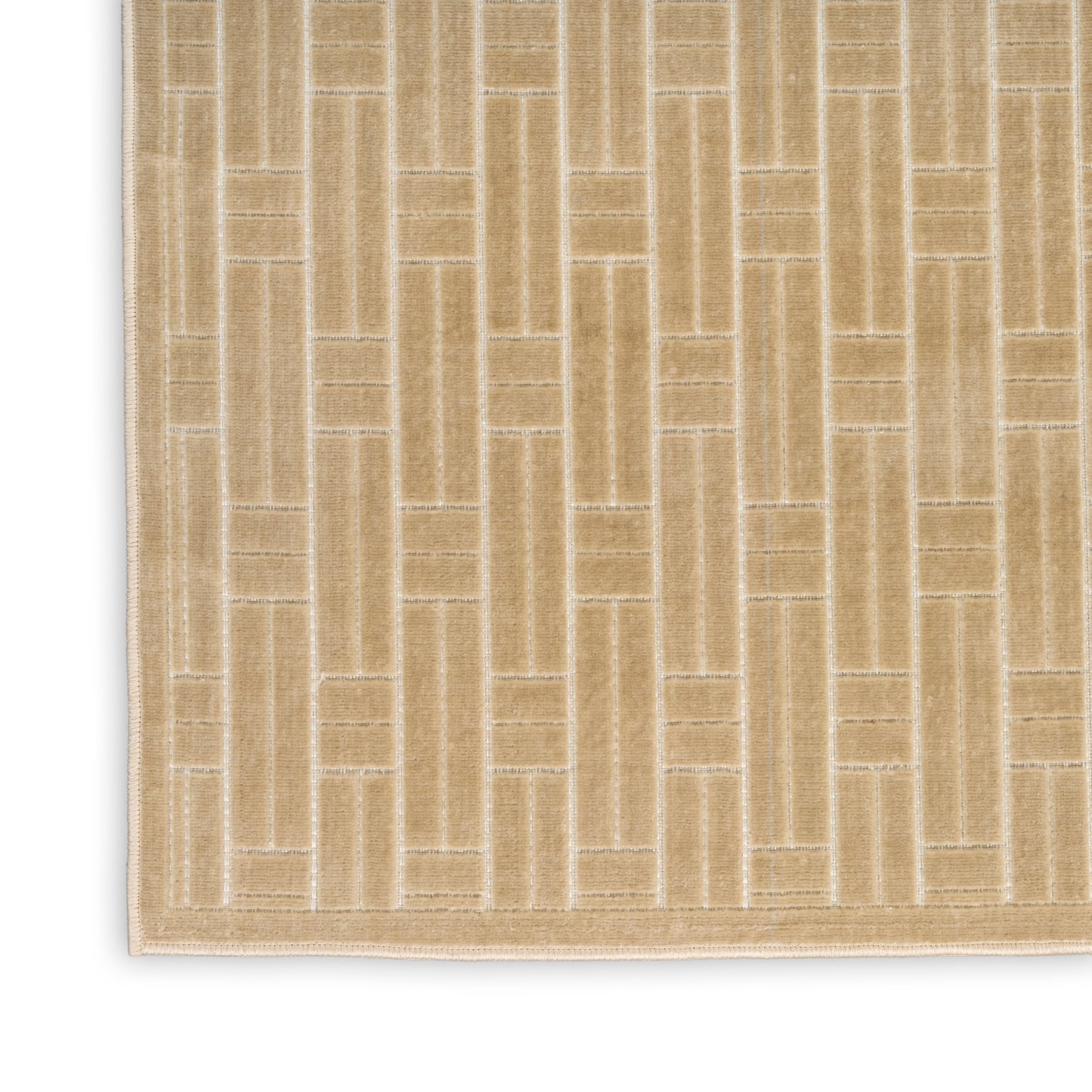 Nourison Washable Charm 4' x 6' Beige Ivory Modern Indoor Rug