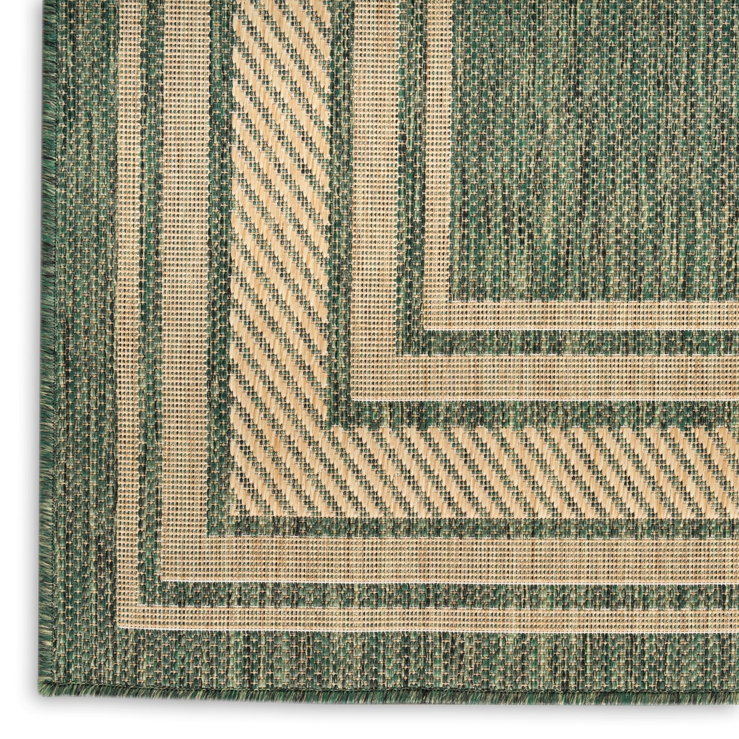 Nourison Horizon Indoor/Outdoor 10' x 14' Green Modern Rug