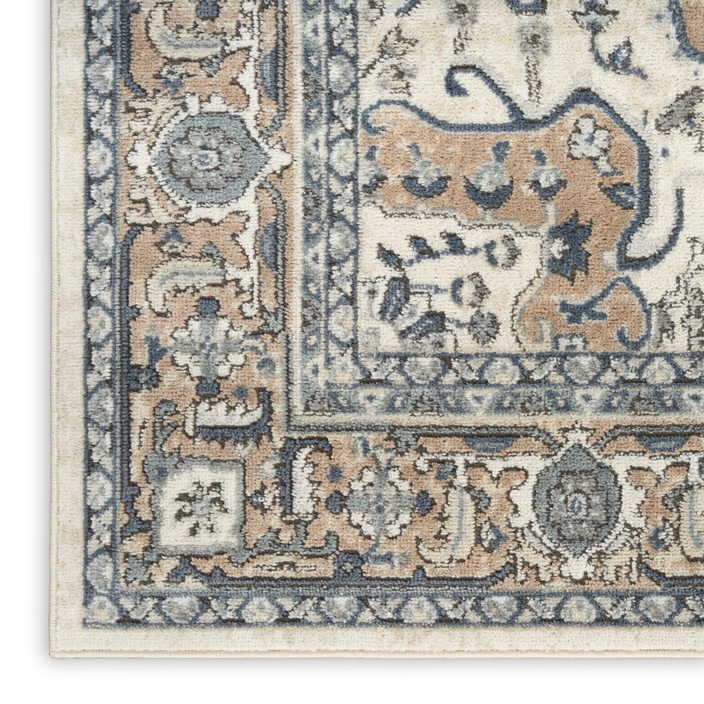 Nourison Quarry 2'2" x 10' Ivory Taupe Vintage Indoor Rug