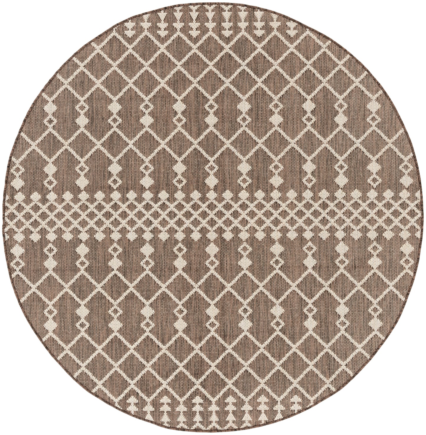 Nourison Positano 6' x Round Natural Modern Rug