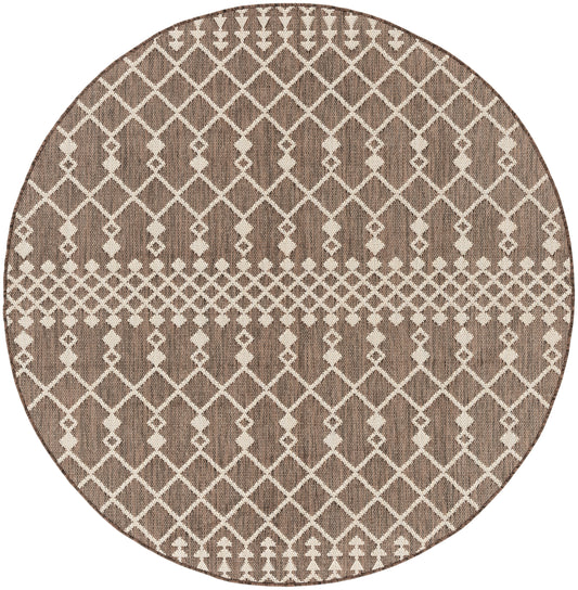 Nourison Positano 6' x Round Natural Modern Rug
