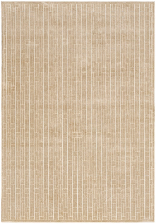 Nourison Washable Charm 6' x 9' Beige Ivory Modern Indoor Rug