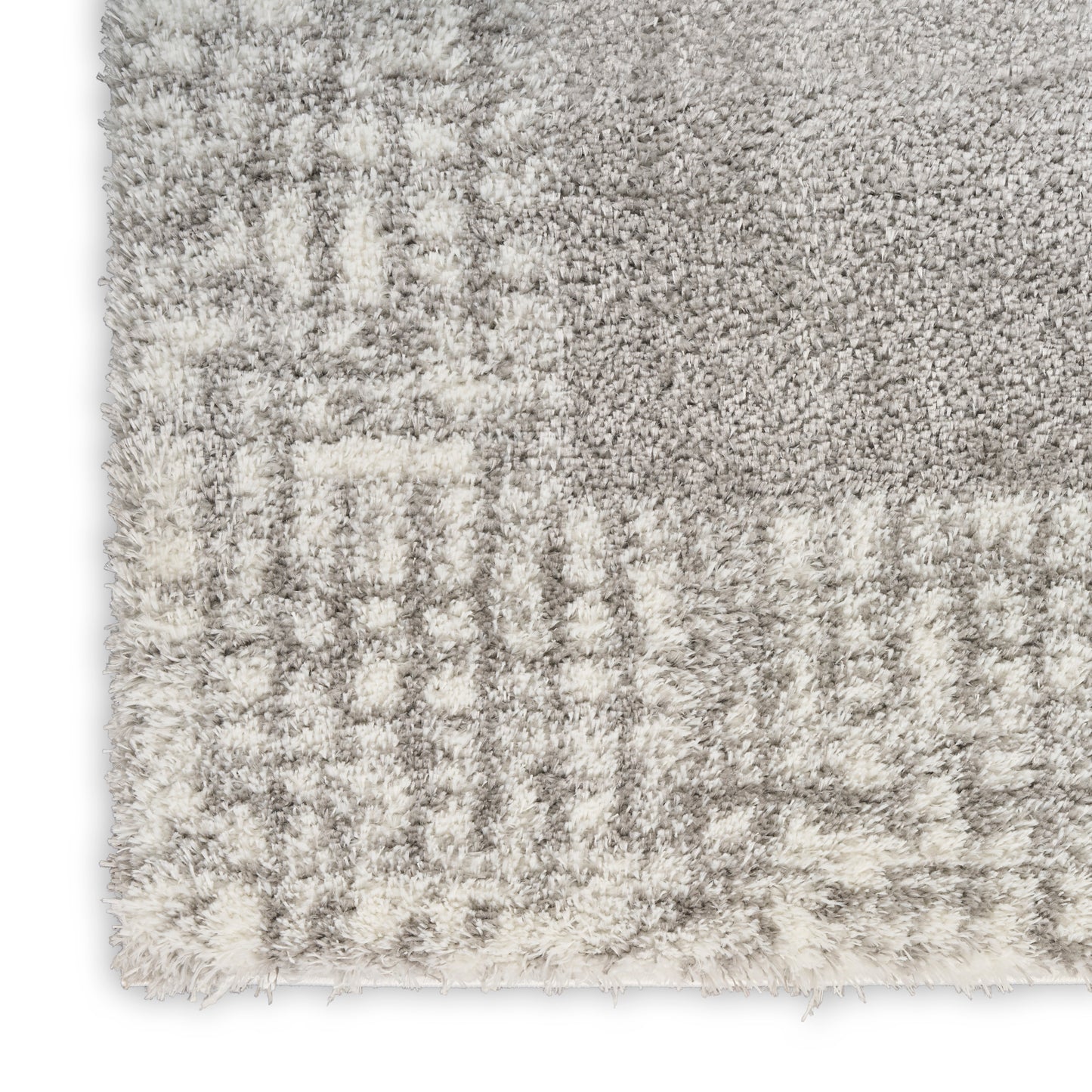 Nourison Pacific Shag 7'10" x 9'10" Grey Shag Indoor Rug