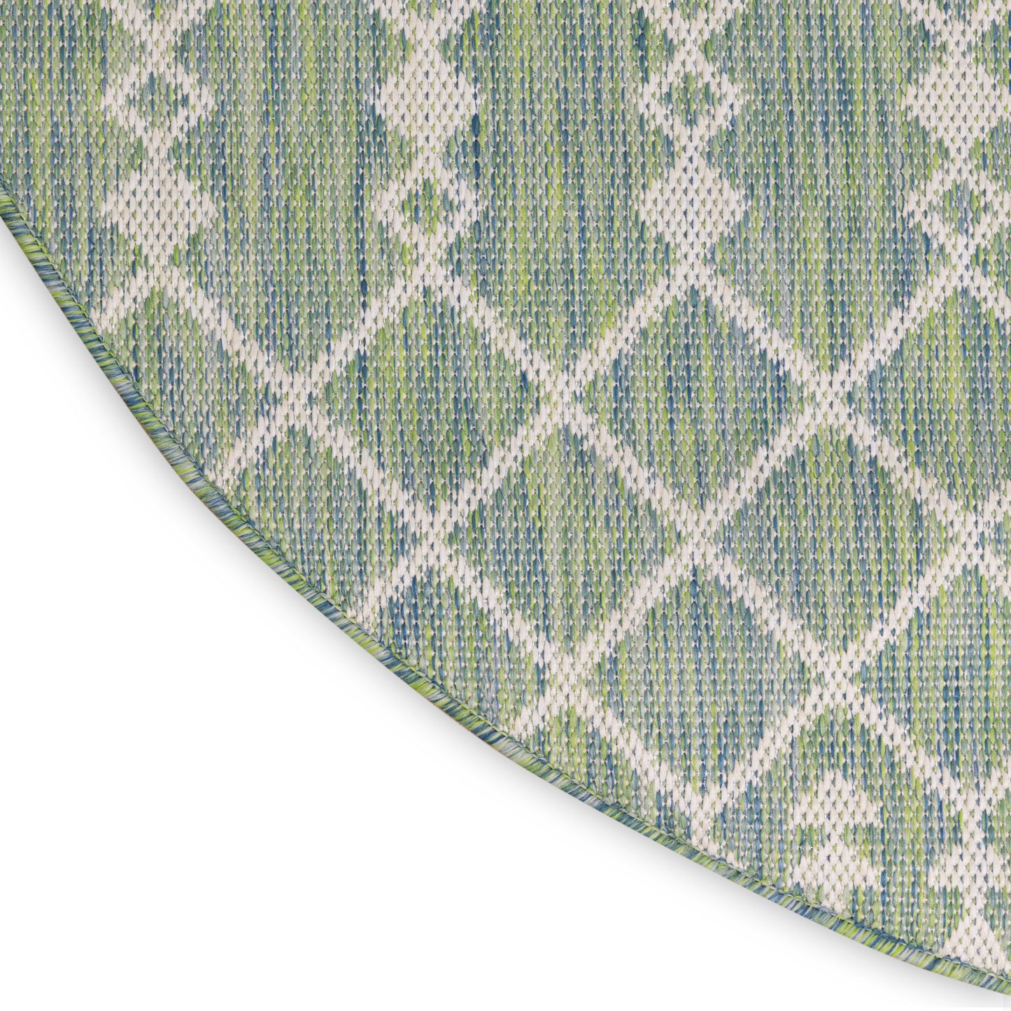 Nourison Positano 8' x Round Blue Green Modern Rug