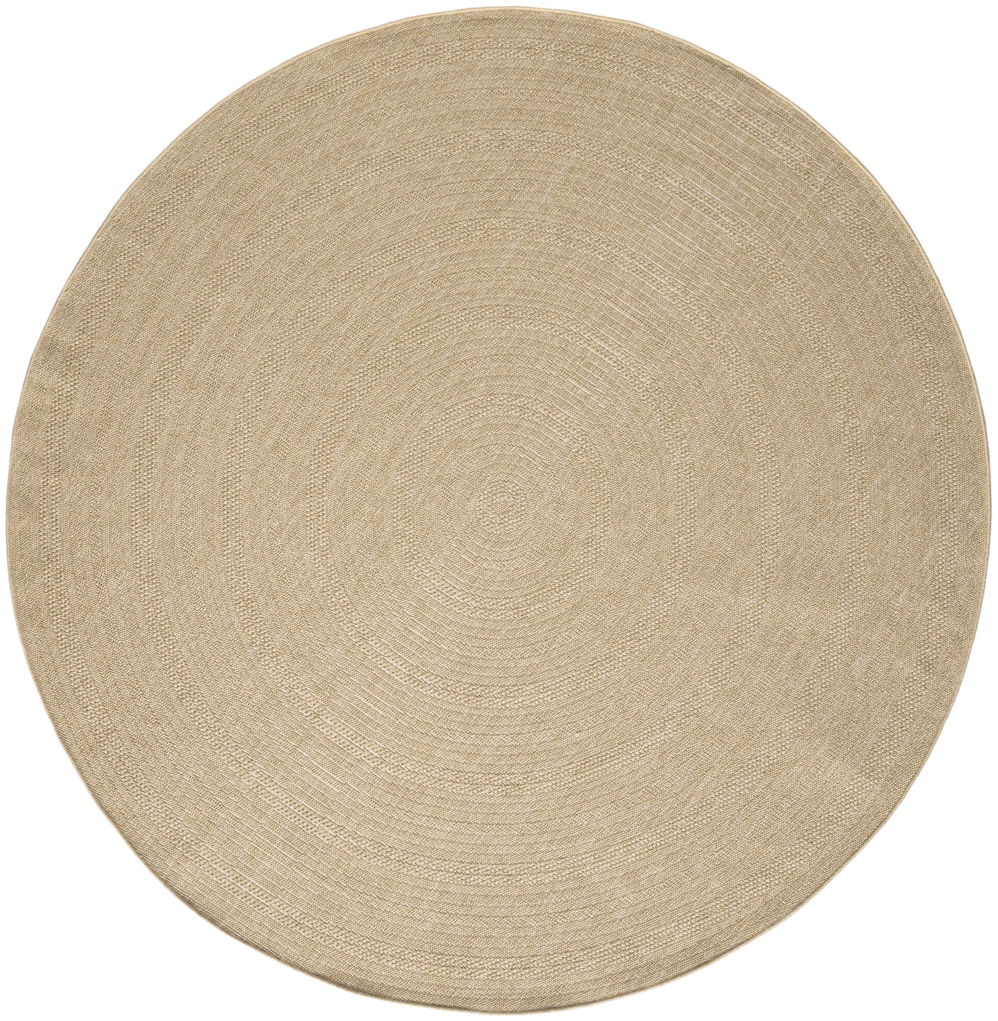 Nourison Tulum 8' x Round Taupe Ivory Outdoor Rug