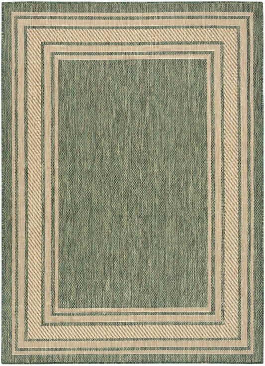 Nourison Horizon Indoor/Outdoor 6' x 9' Green Modern Rug