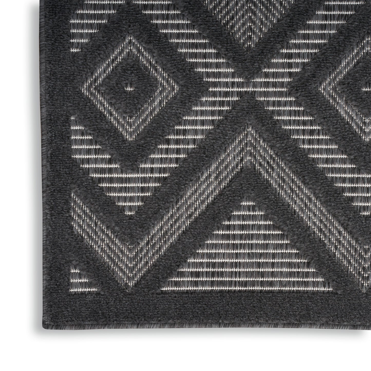 Nourison Versatile 4' x 6' Charcoal Black Modern Rug