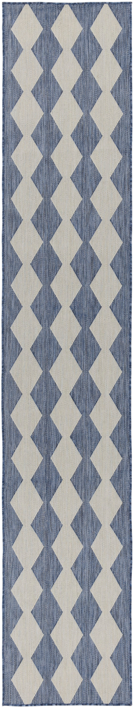 Nourison Positano 2'2" x 12' Navy Blue Modern Rug