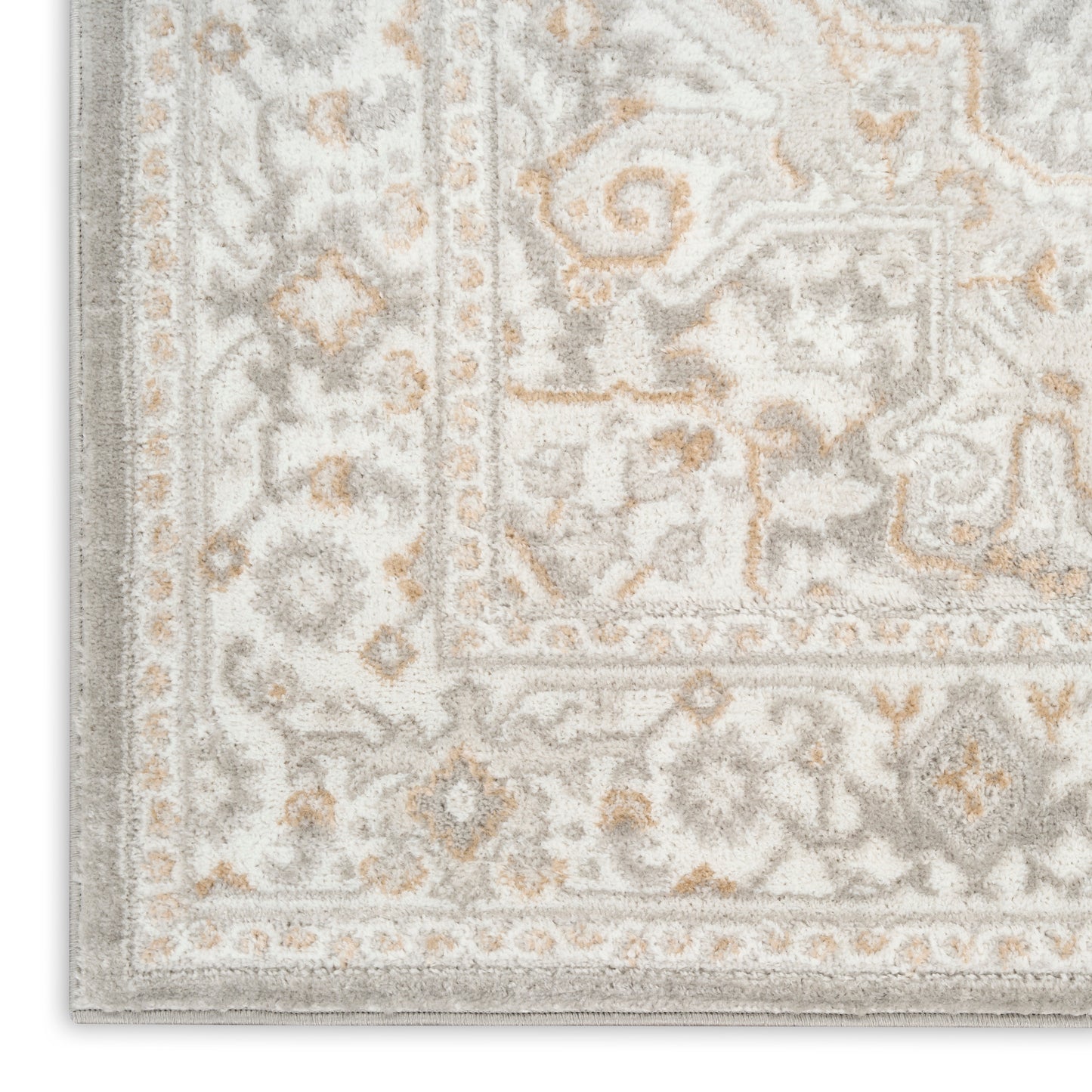 Nourison Dekor 4' x 6' Light Grey Vintage Indoor Rug