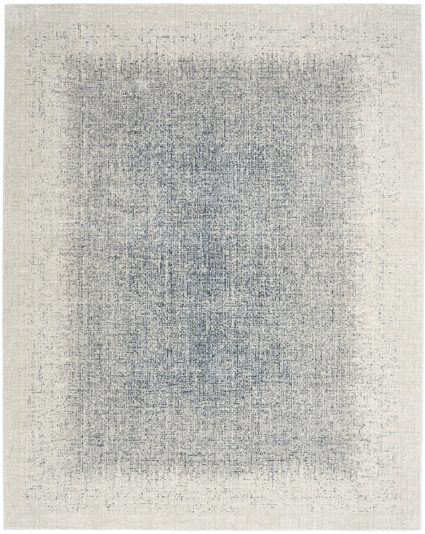 DKNY Grand Street 9' x 12' Ivory Blue Modern Indoor Rug