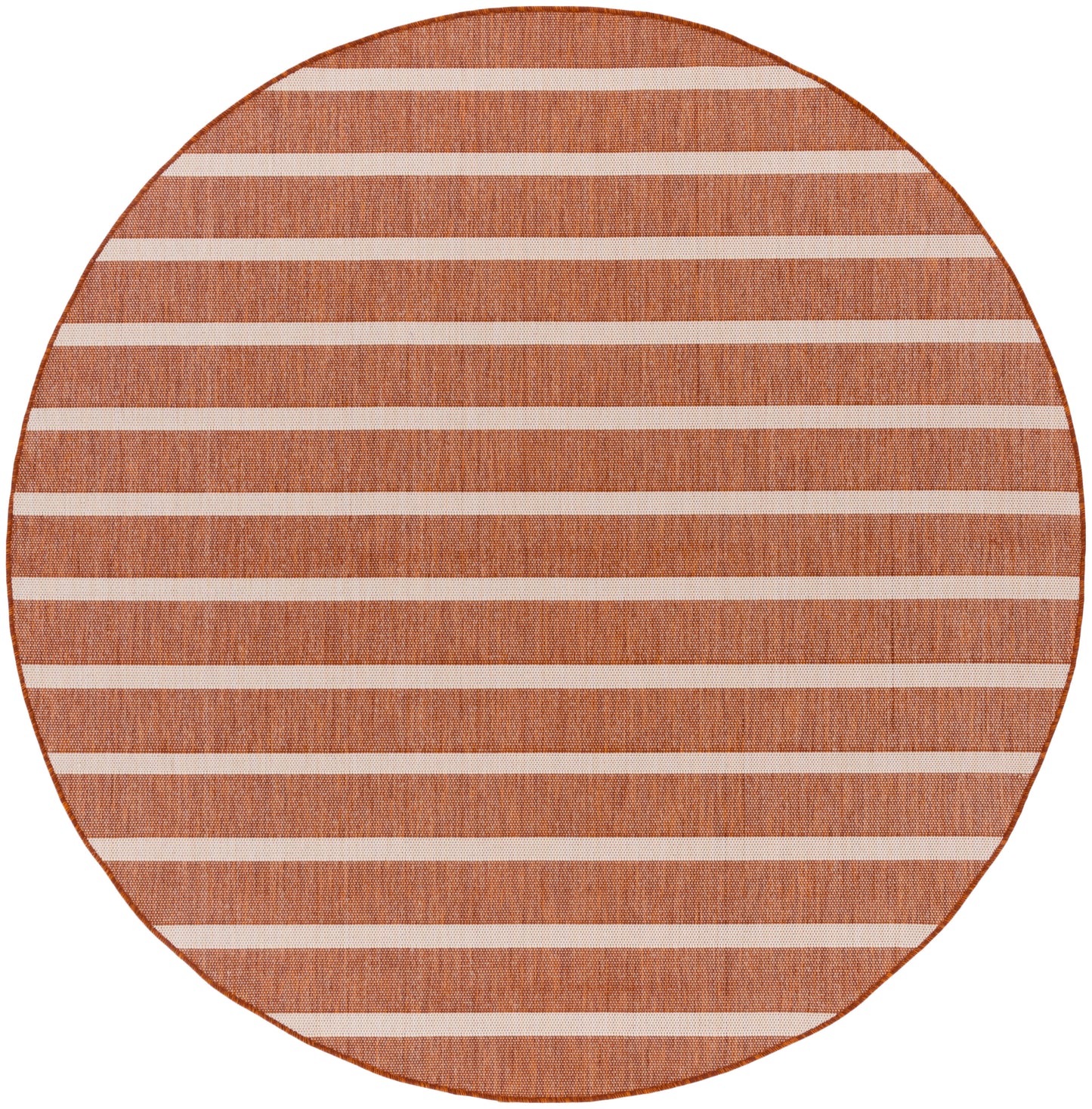 Nourison Positano 8' x Round Terracotta Ivory Modern Rug