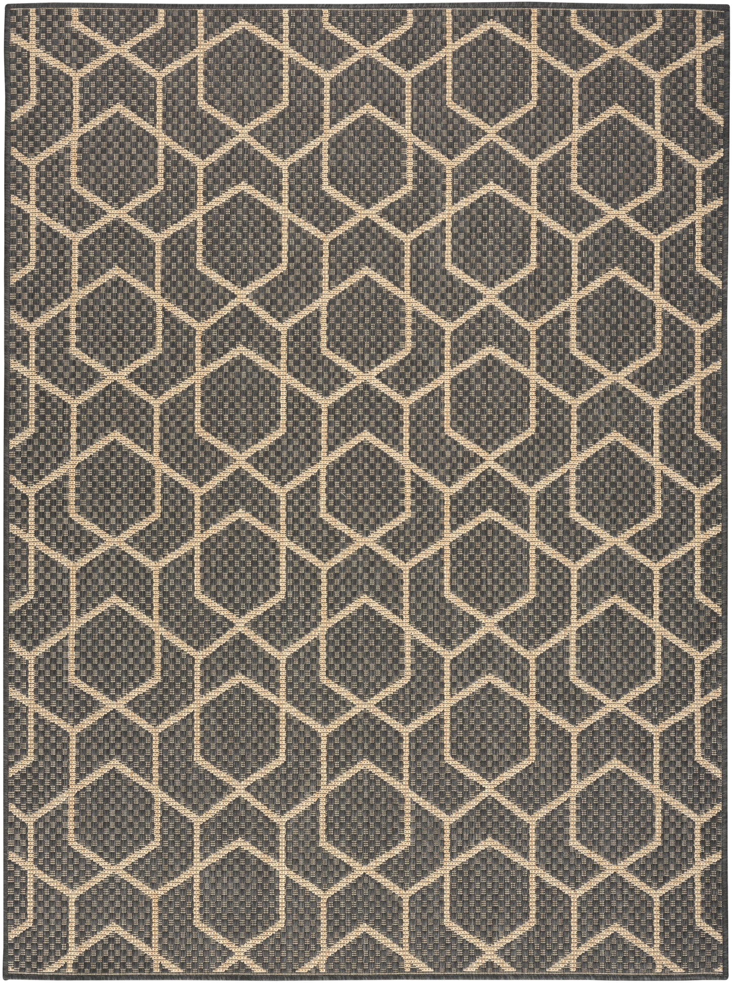 Nourison Horizon Indoor/Outdoor 6' x 9' Charcoal Modern Rug