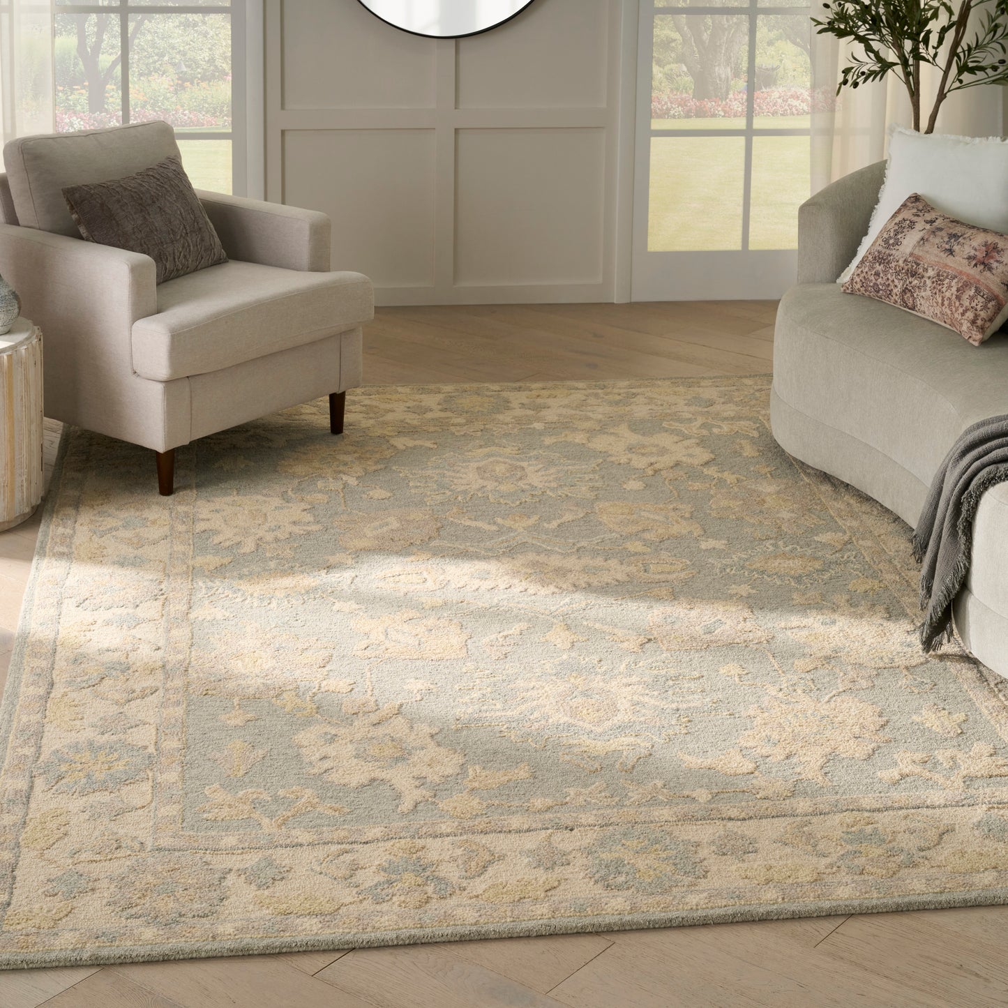 Nourison Maison 5'9" x 8'9" Blue Ivory Vintage Indoor Rug