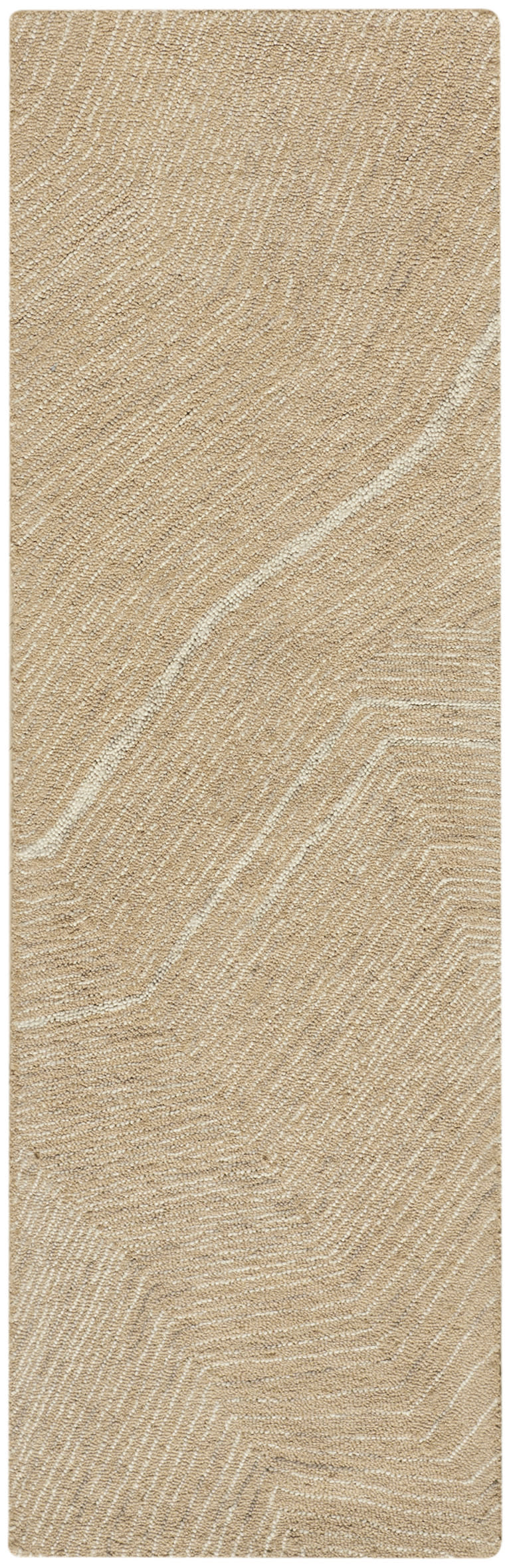 DKNY Pure Angles 2'3" x 7'6" Camel Modern Indoor Rug