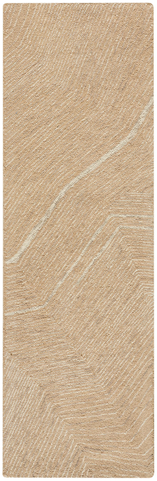 DKNY Pure Angles 2'3" x 7'6" Camel Modern Indoor Rug