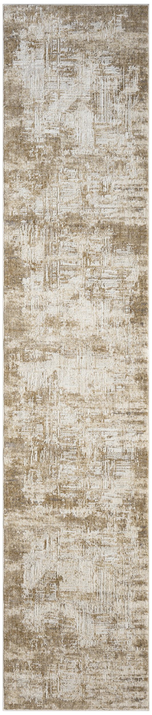 Calvin Klein CK078 Summit 2'2" x 10' Mocha Ivory Modern Indoor Rug