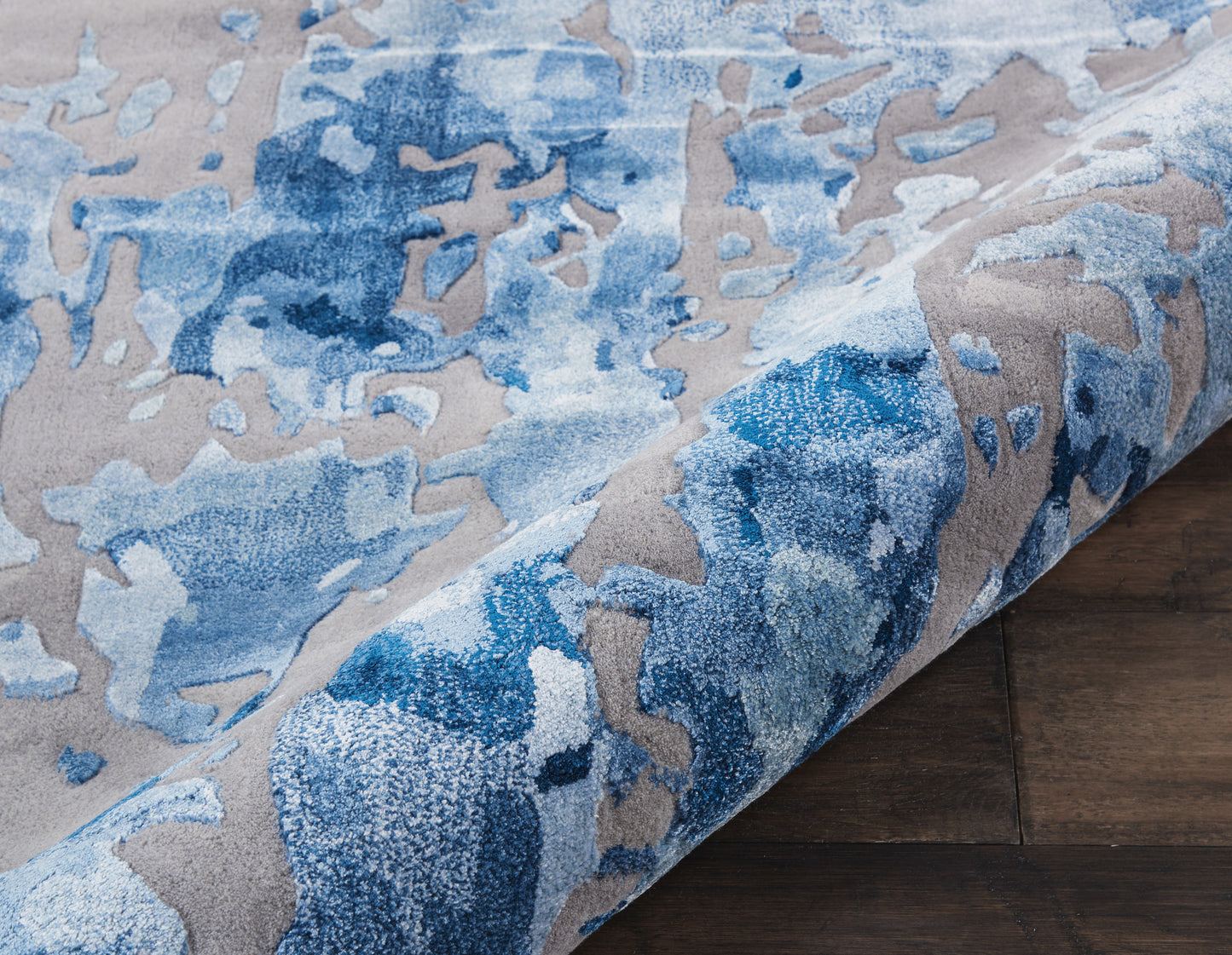 Nourison Prismatic 2' x 3' Blue/Grey Modern Indoor Rug