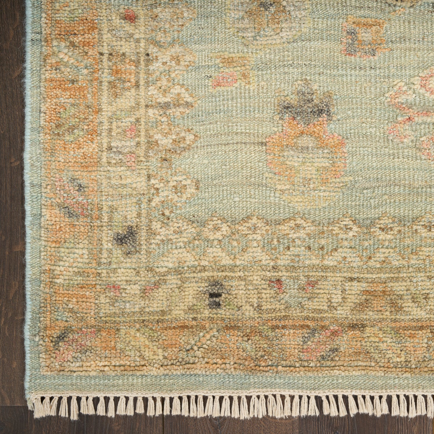 Nourison Heritage Vine 12' x 15' Light Blue Vintage Indoor Rug