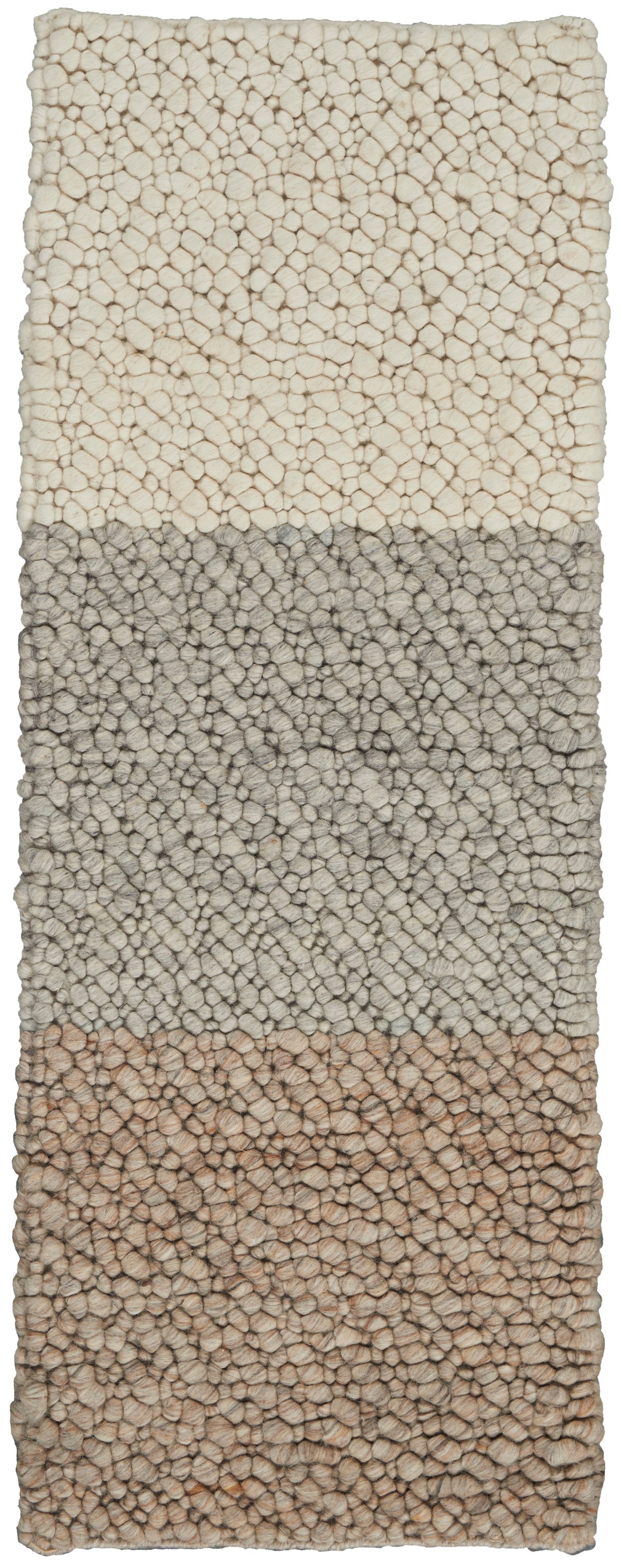 Calvin Klein Riverstone 18" x 54" Ivory, Grey/Ivory, Mocha Farmhouse Indoor Rug