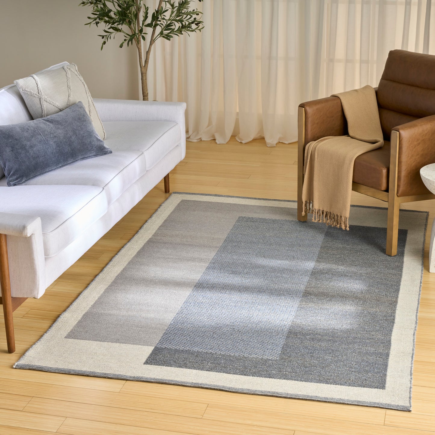 Nourison Copenhagen 8' x 10' Ivory Blue Mid-Century Modern Indoor Rug