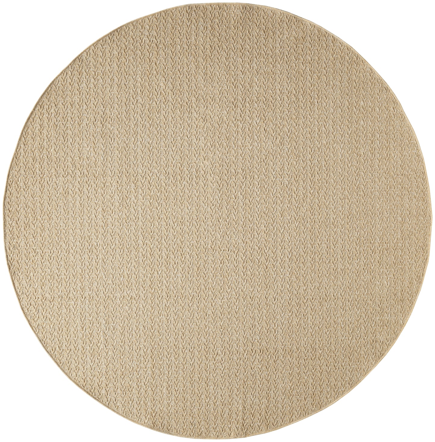 Nourison Tulum 8' x Round Taupe Outdoor Rug