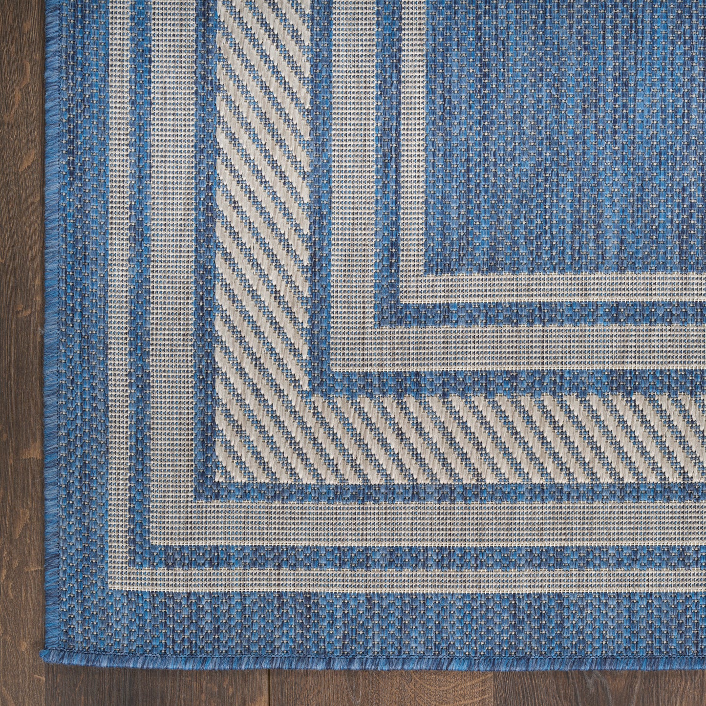Nourison Horizon Indoor/Outdoor 6' x 9' Denim Modern Rug