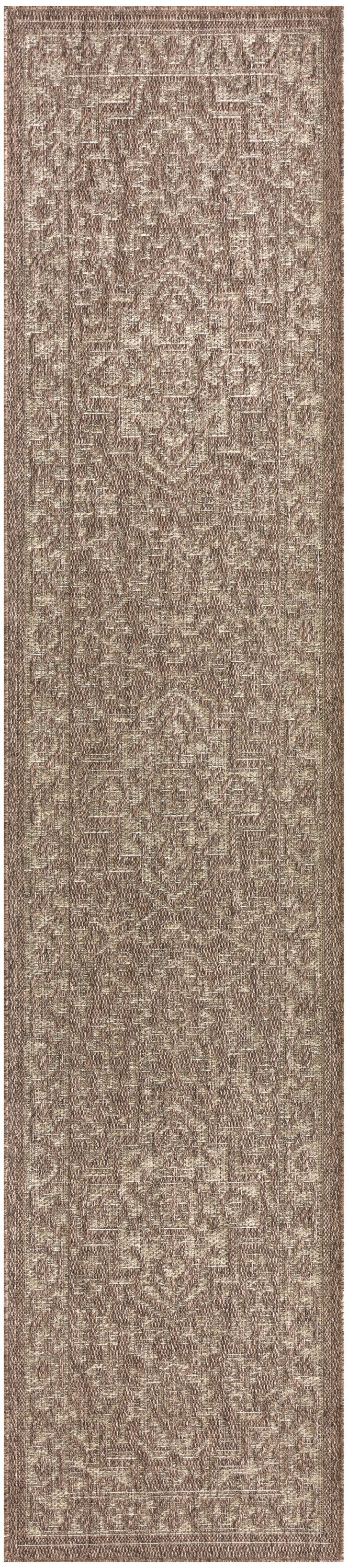 Nourison Tulum 2'2" x 8' Brown Outdoor Rug